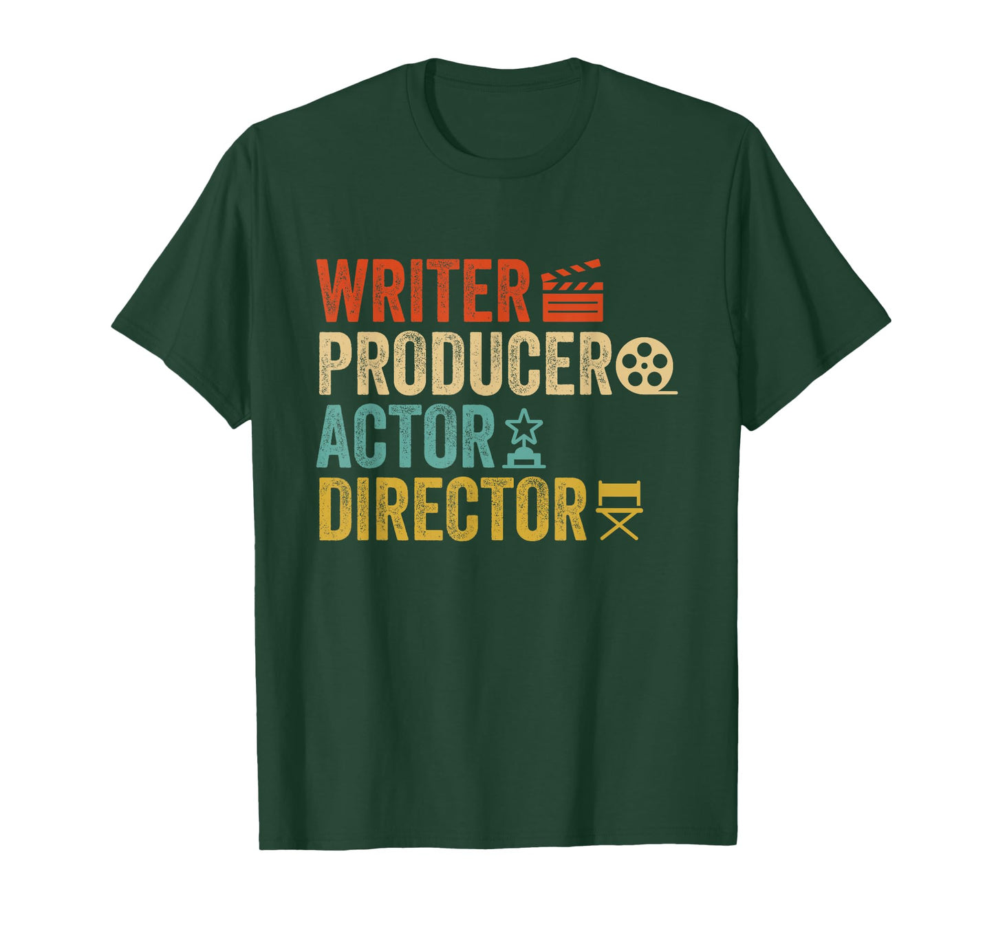Writer Producer Actor Director Retro Film Filmmaking T-Shirt