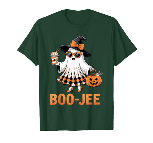 Cute Coquette Boo JEE Ghost Halloween Costumes Womens Girls T-Shirt