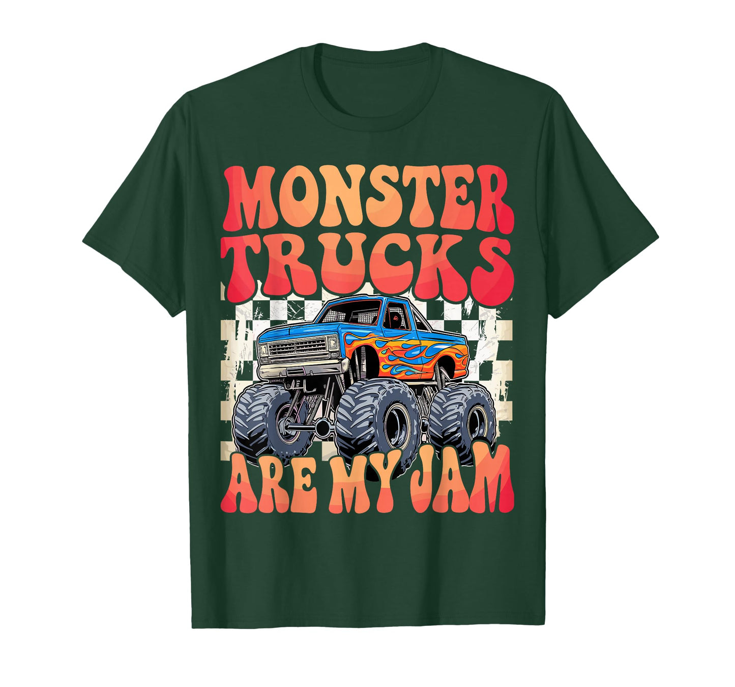 Monster Truck Are My Jam Colorful Monster Trucks T-Shirt