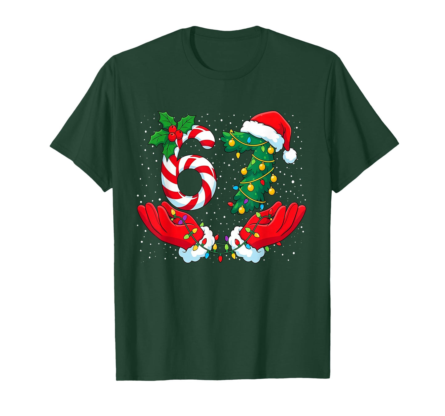 Funny Six Seven Meme Christmas 67 Xmas Men Women Kids T-Shirt