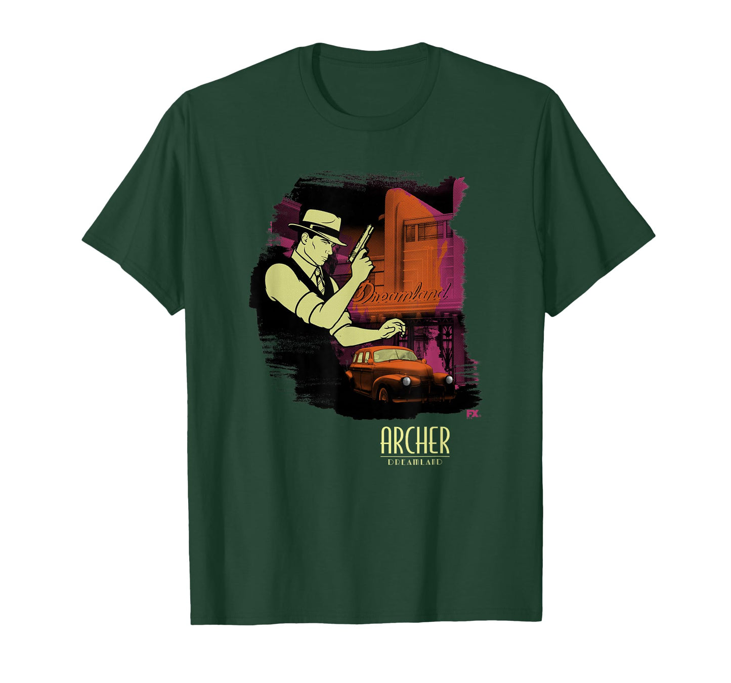 Archer Dreamland Film Noir Vintage Inspired Cartoon T-Shirt