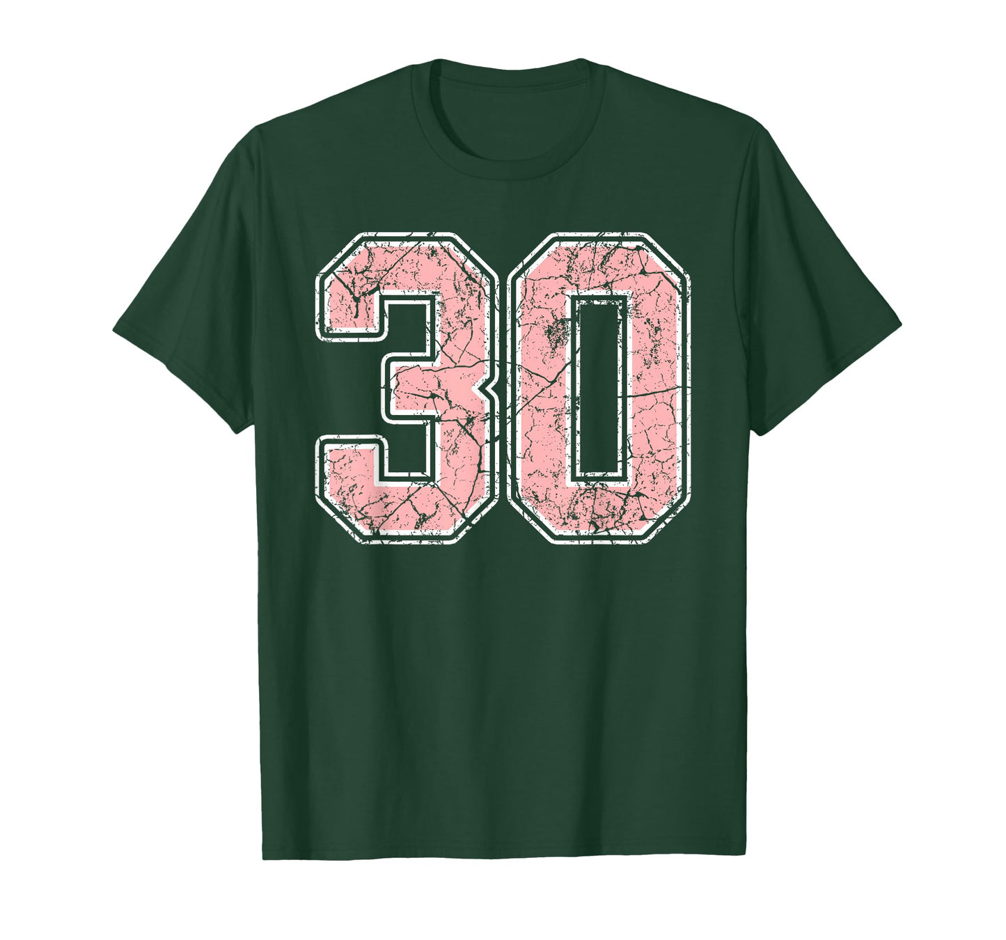Pink and White Number 30 Jersey Player Uniform #30 Fan T-Shirt