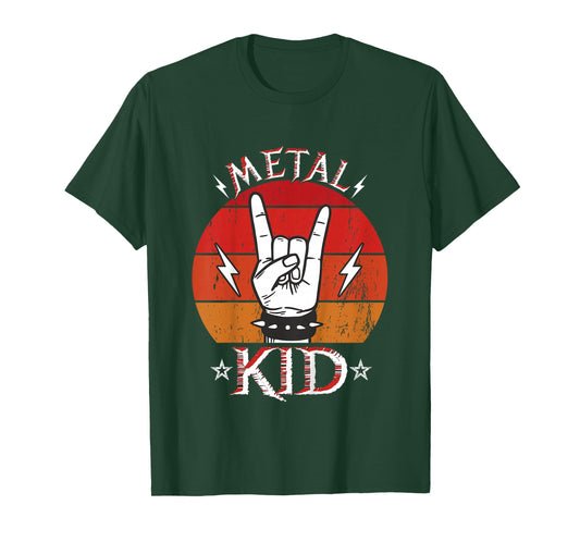 I Listen To Heavy Metal With My Daddy Kids Heavy Metal T-Shirt