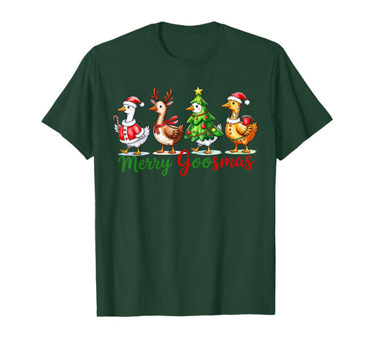 Funny Merry Goosemas Cute Xmas Goose Lovers Men Women Kids T-Shirt