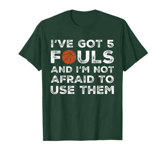 Funny Basketball Player - Hoops 5 Fouls T-Shirt