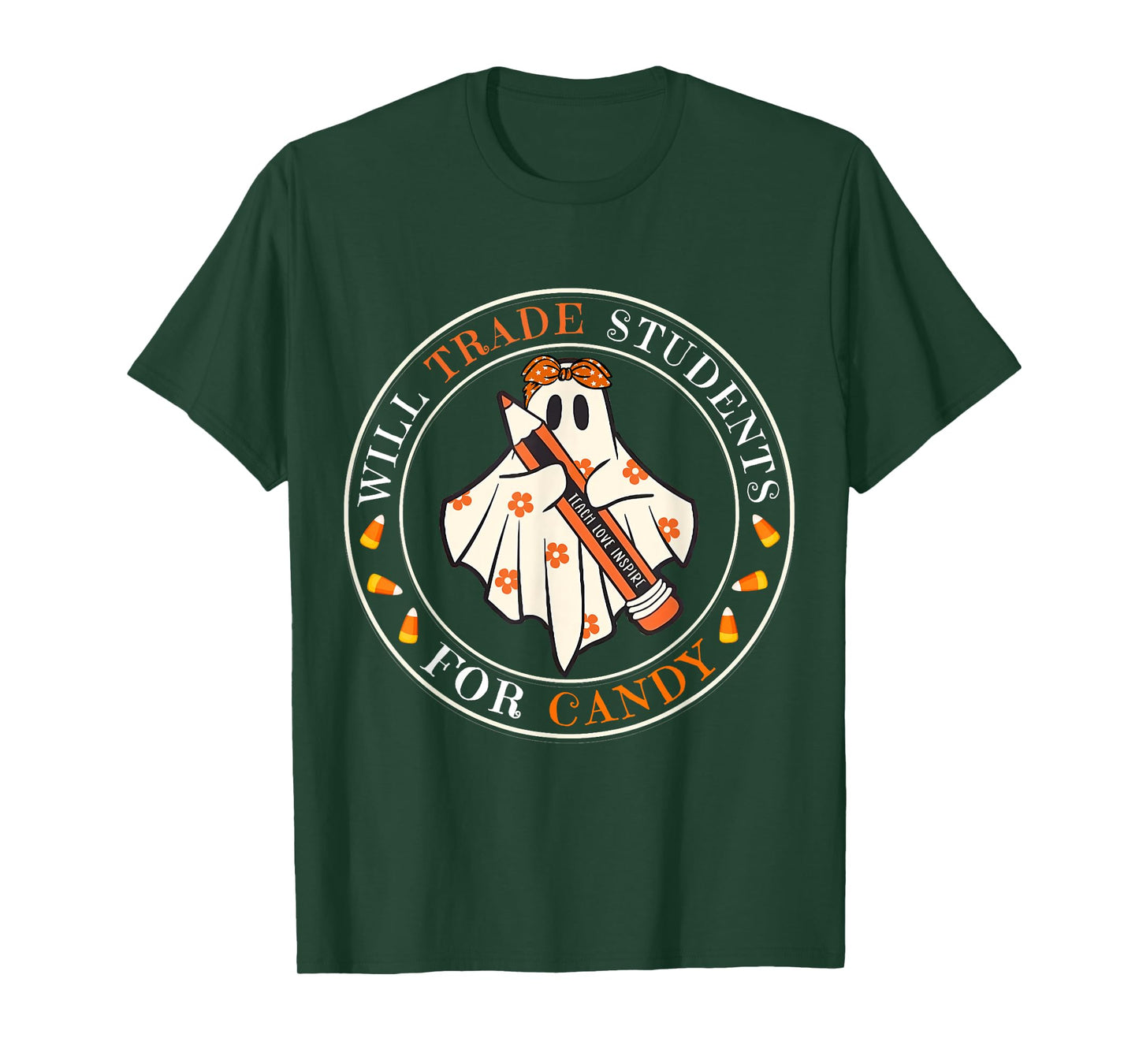 Will Trade Students For Candy Teacher Easy Halloween Costume T-Shirt