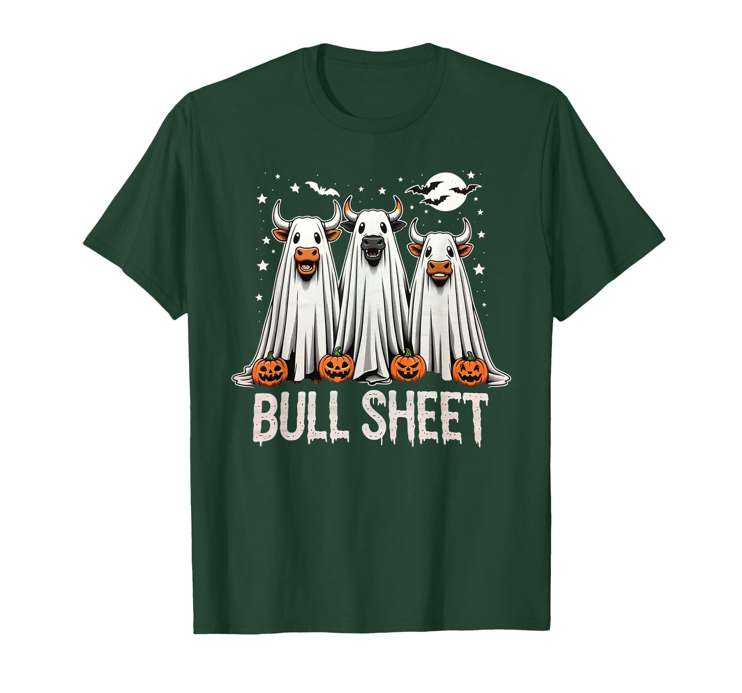 Bull Sheet: Funny Ghost Cow Halloween T-Shirt