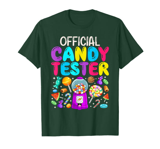 Official Candy Tester Funny Halloween Party Costume Kids T-Shirt