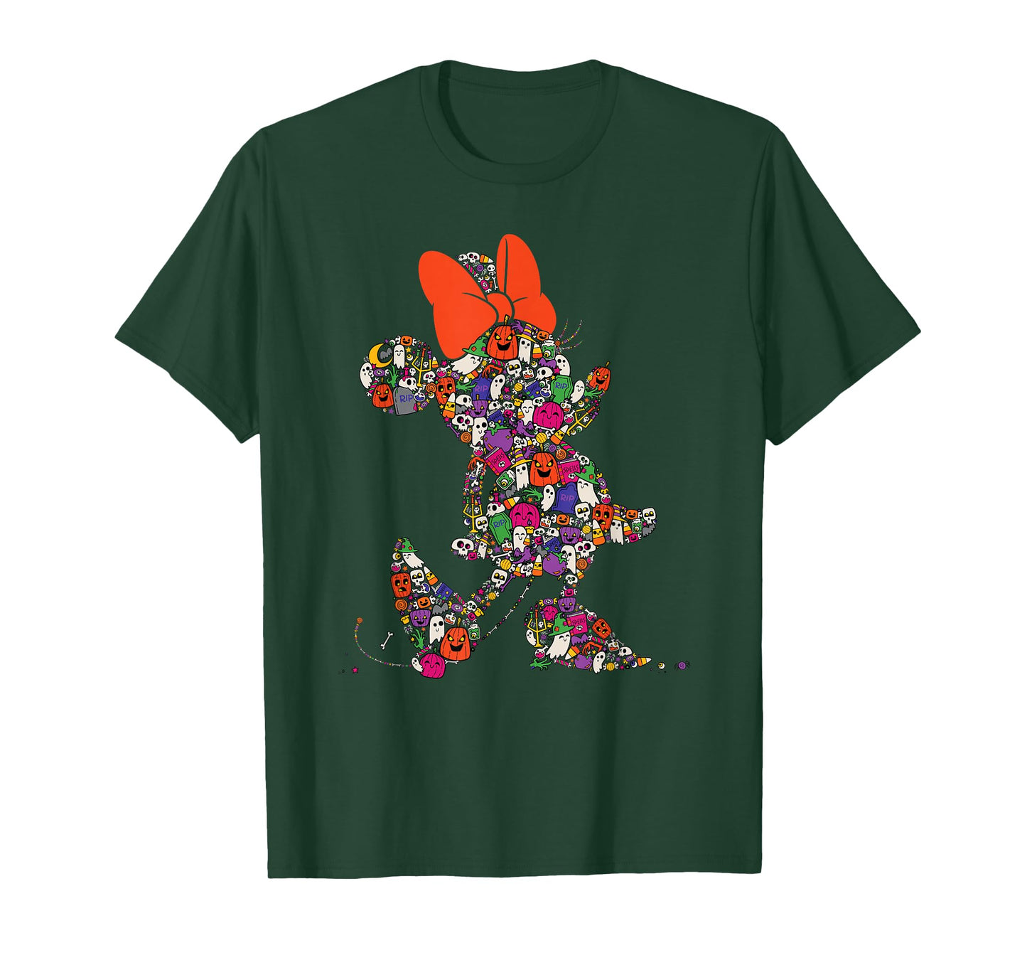 Disney Halloween Minnie Mouse Cute Spooky Silly Silhouette T-Shirt