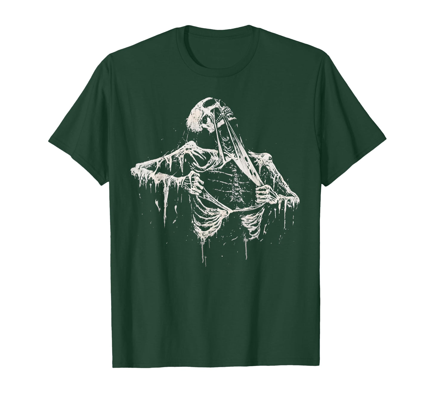 Death Skeleton Ripping Satan Horror Halloween Costume Spooky T-Shirt