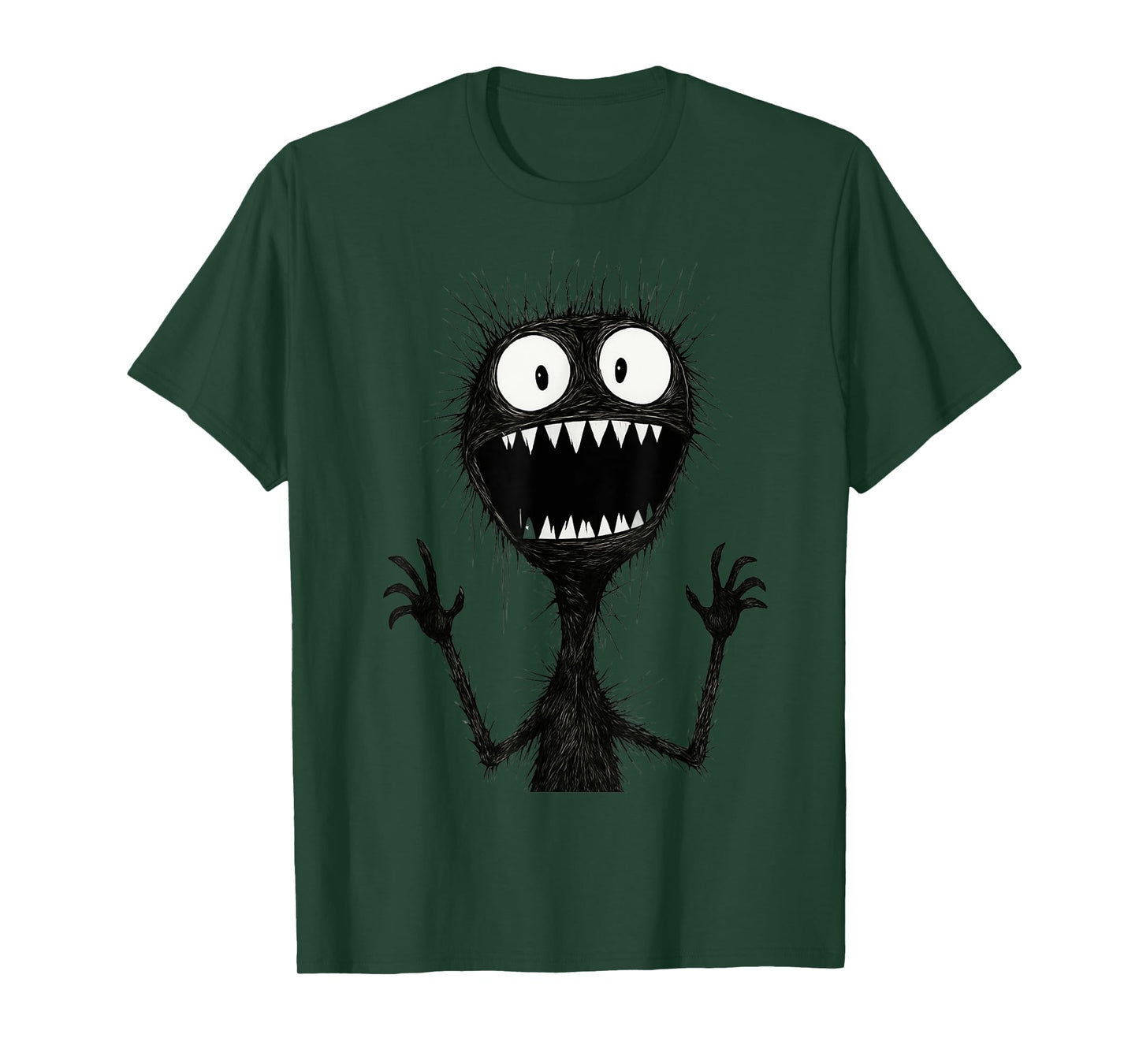 Scary Monster Horror Creepy Halloween Spooky SharpTeeth Goth T-Shirt