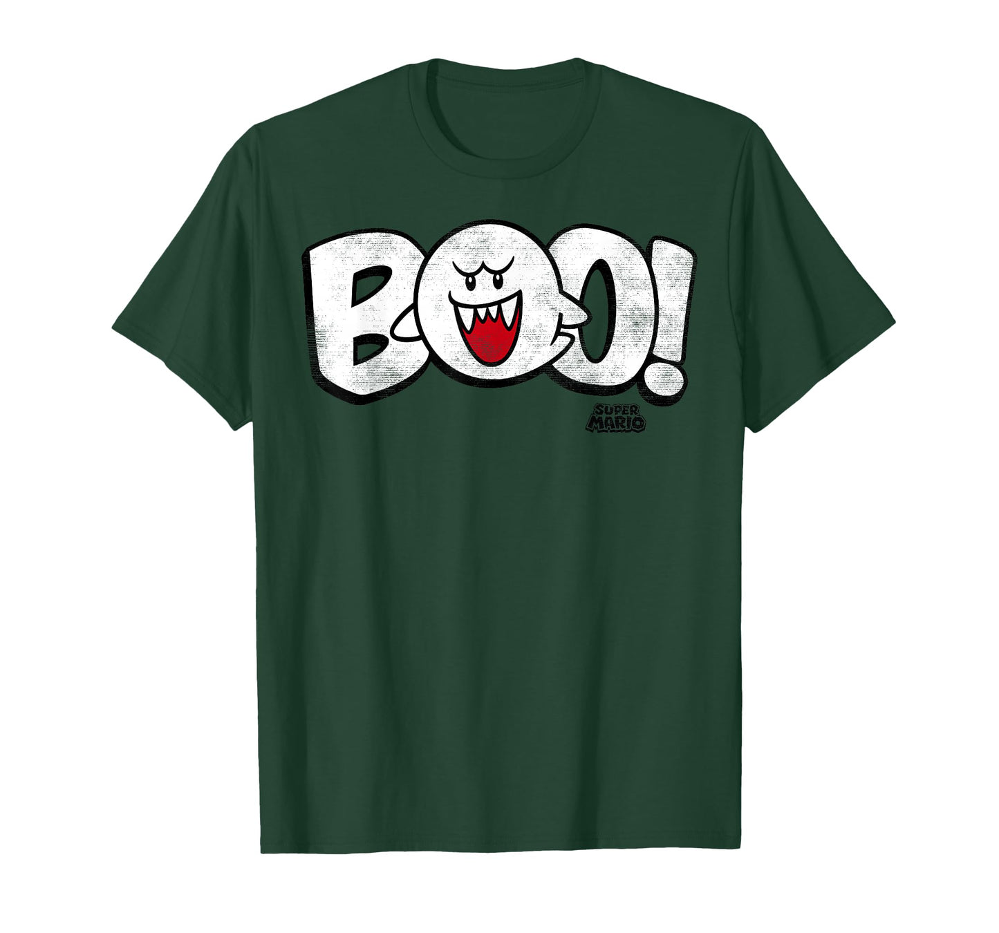 Super Mario Boo Large Text Logo Poster T-Shirt