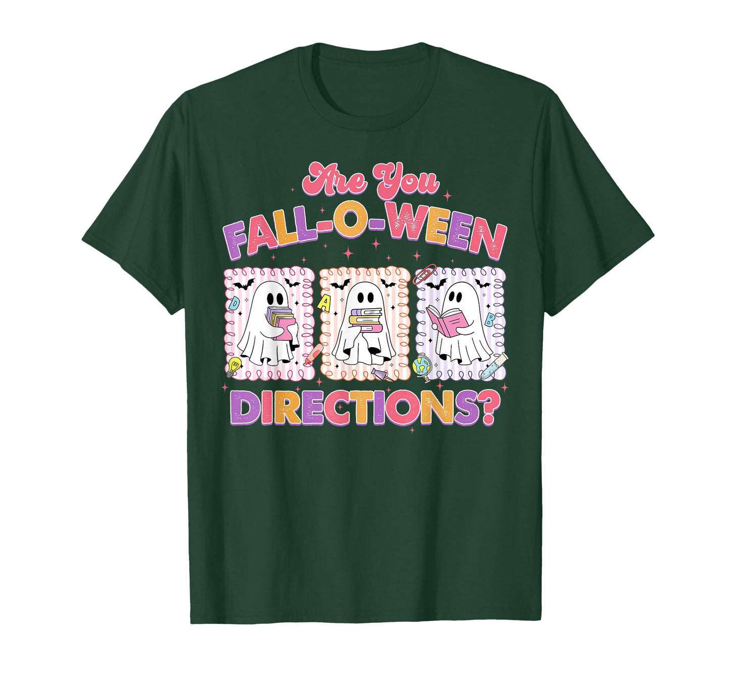 are You Falloween Directions, Halloween Cute Ghost Teacher T-Shirt