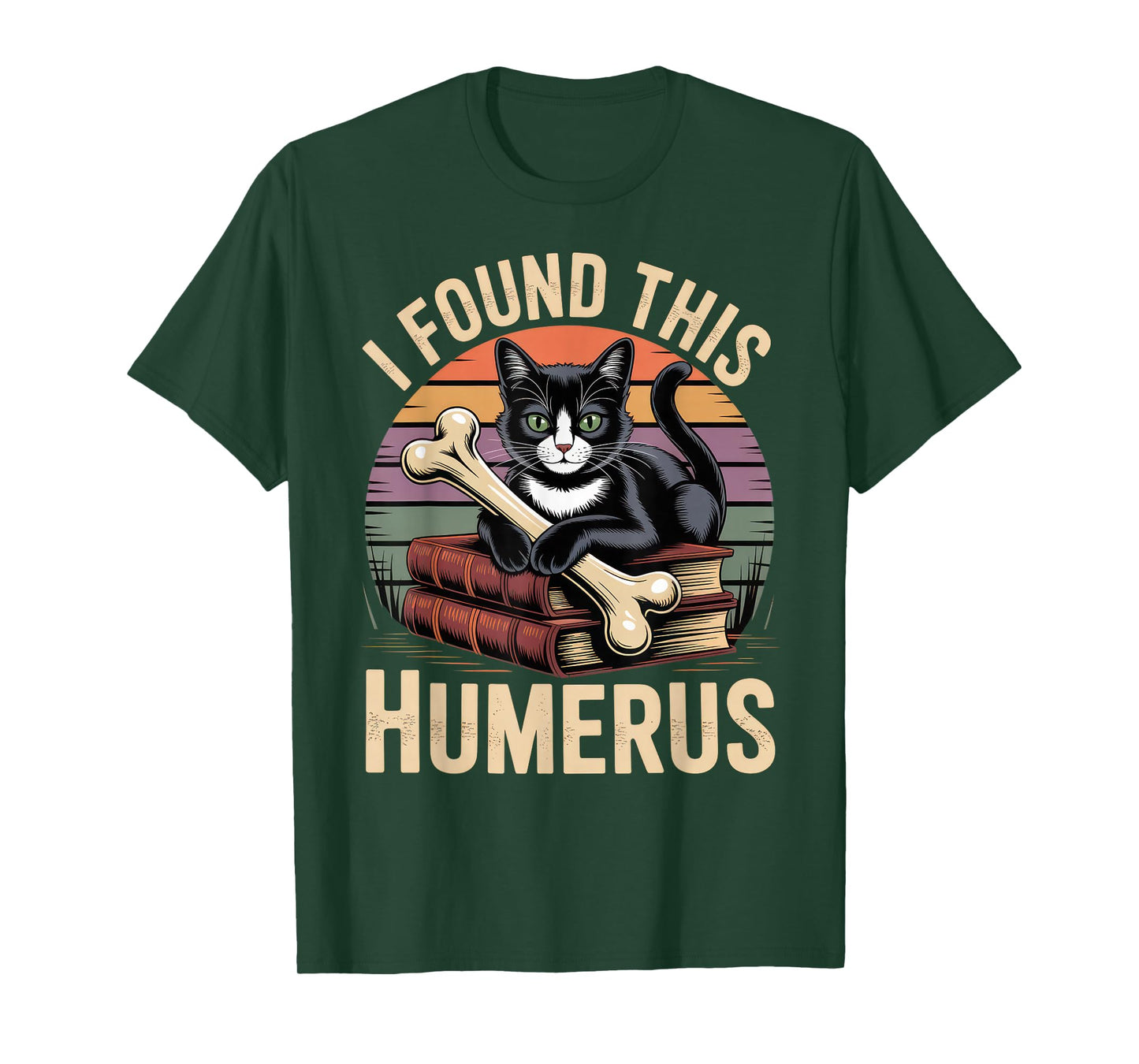 I Found This Humerus T Shirt Cat Funny Cute Halloween T-Shirt