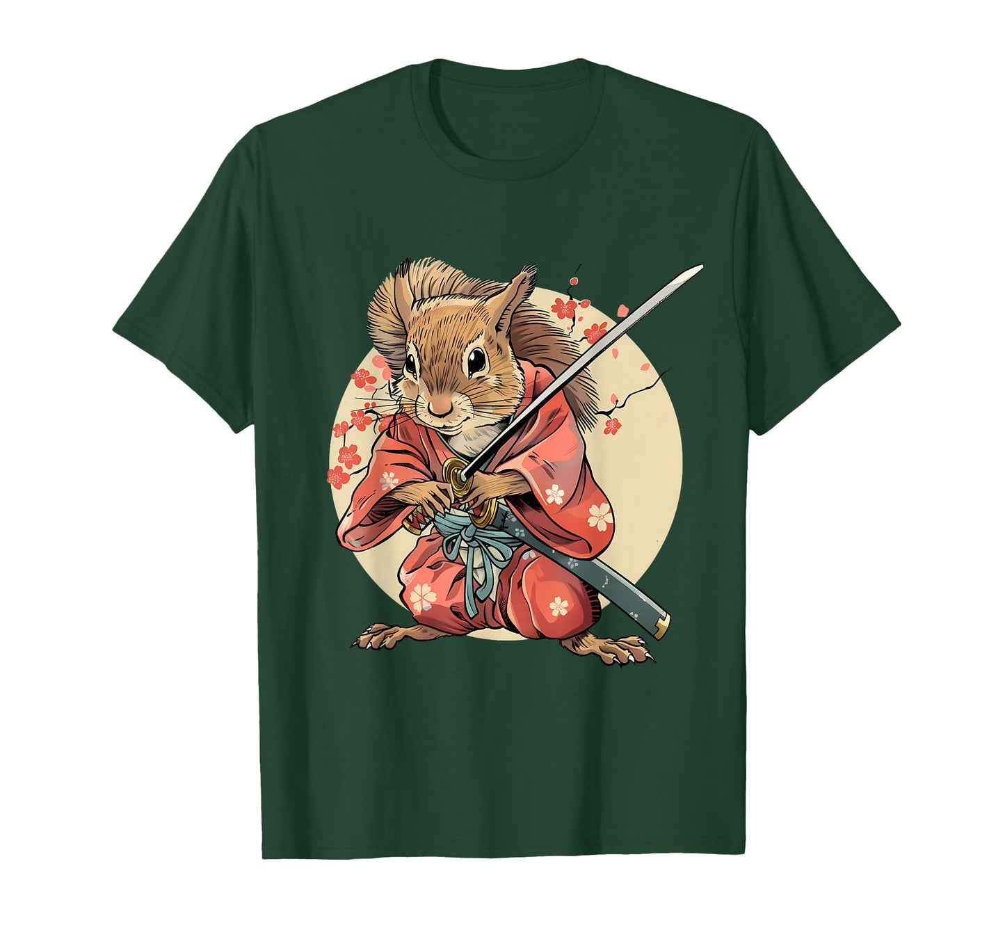 Japanese Warrior Samurai Squirrel Japanese Ninja Squirrel T-Shirt