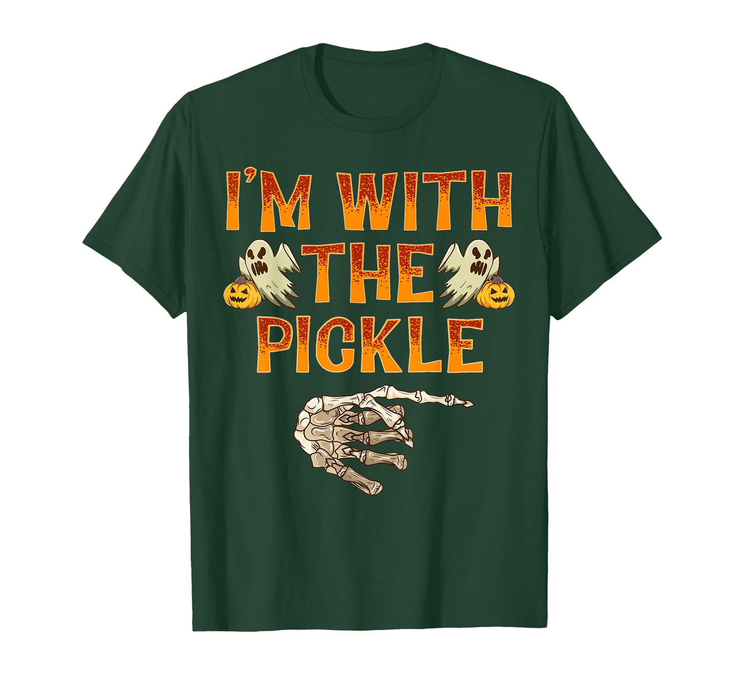 I'm With The Pickle Shirt Costume Funny Halloween Couple T-Shirt