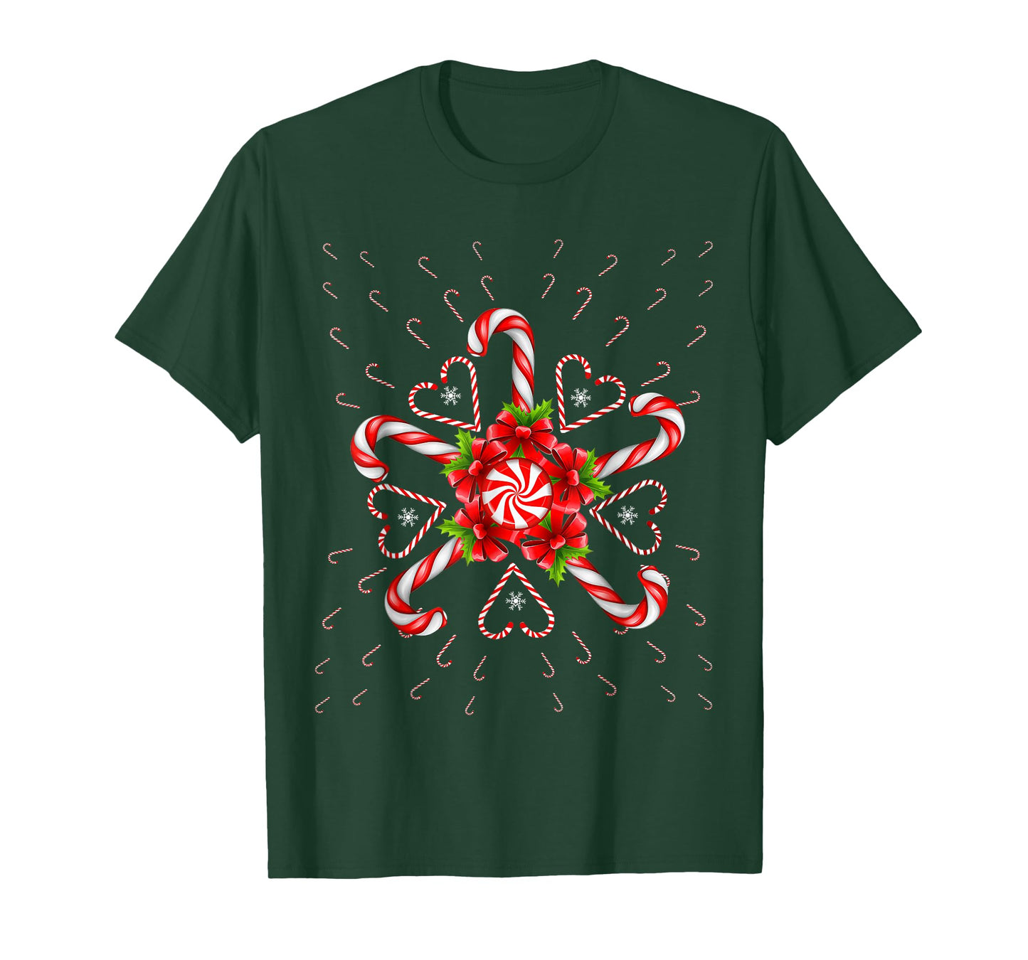 Candy Cane Merry and Bright Red and White Candy Costume T-Shirt