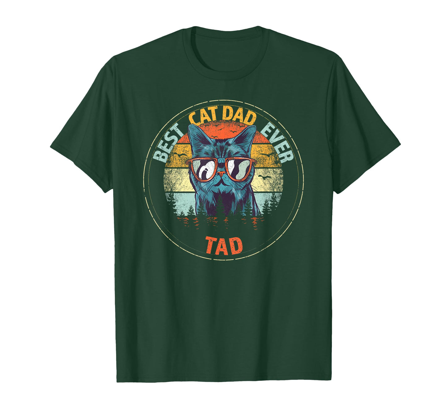 Tad Best Cat Dad Ever Funny Custom Personalized Name T-Shirt