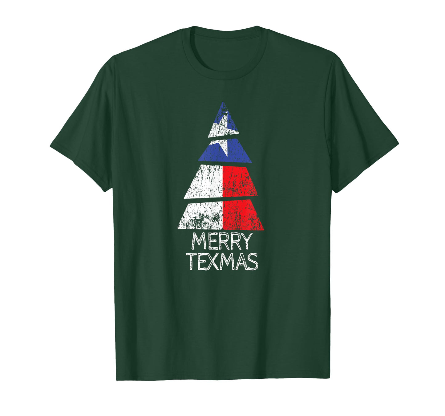 Texas Flag Christmas Tree - Merry Texmas T-shirt T-Shirt