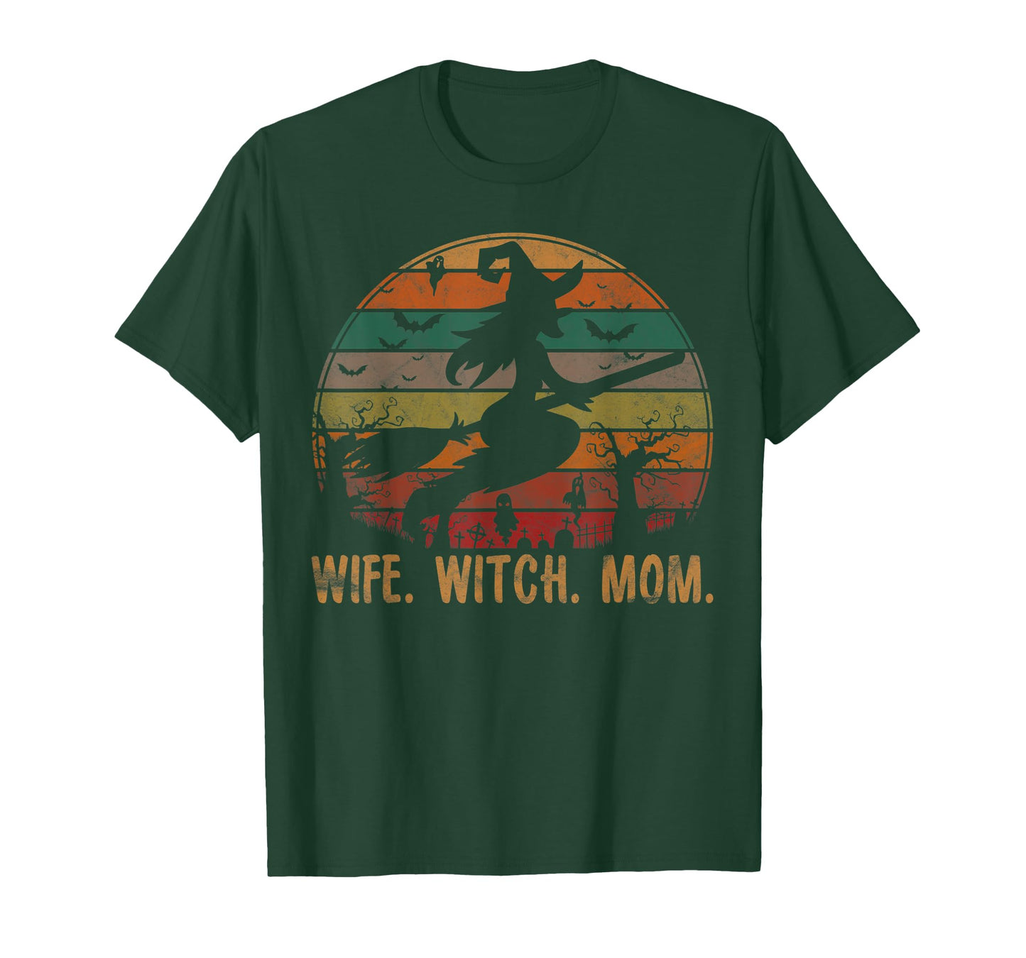 Wife Witch Mom Woman Halloween Gift Matching Group Costume T-Shirt