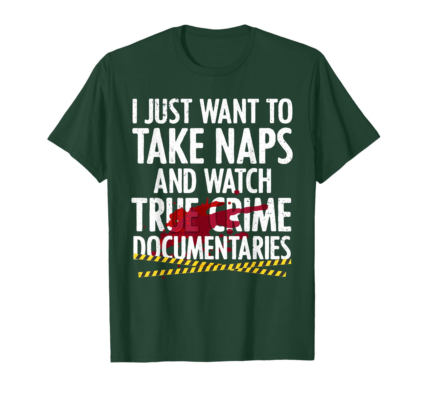 Cool True Crime For Men Women Crime Lover Nap Documentaries T-Shirt