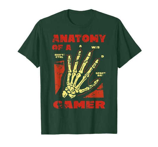 Anatomy of a Gamer Video Game Player Gamer T-Shirt