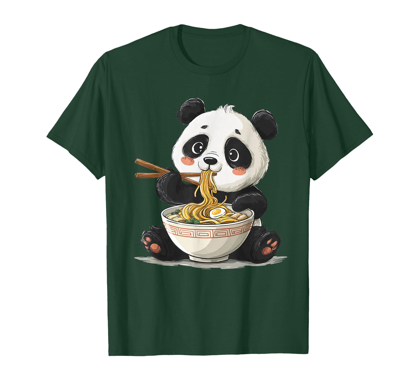 Cute Panda Ramen Japanese Anime T-Shirt