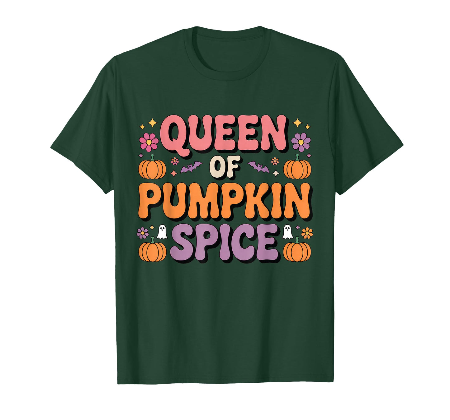 Queen of Pumpkin Spice Tee Cute Fall Autumn Season Coffee T-Shirt