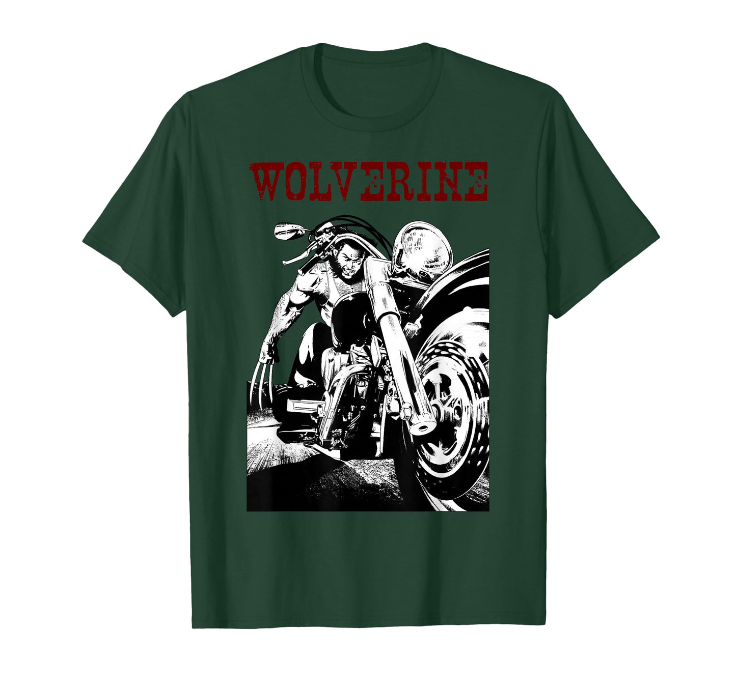 Marvel X-Men Wolverine Young Biker Logan Motorcycle T-Shirt T-Shirt