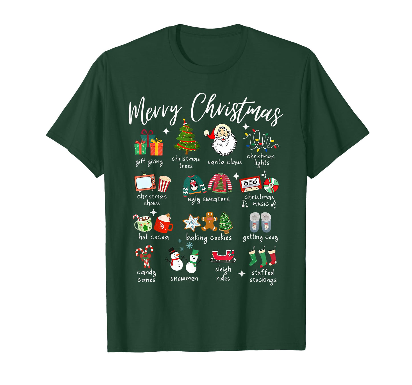 Santa Gingerbread Candy Canes Christmas Xmas Family Holiday T-Shirt