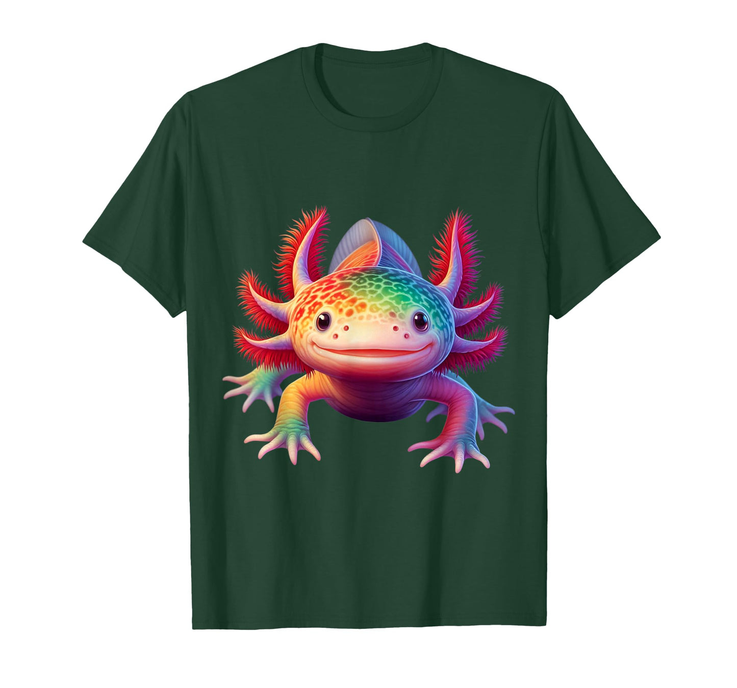Axolotl Rainbow Beautiful Colorful Axolotl T-Shirt
