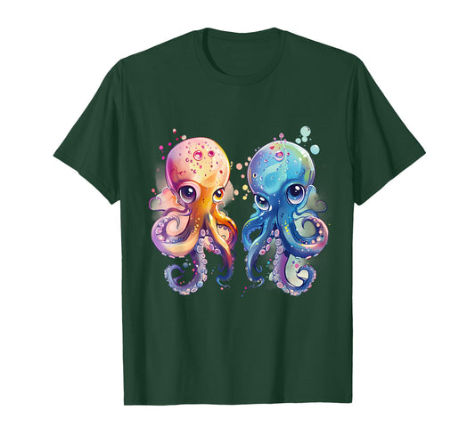 Octopus Sea Creature Artwork Sea Ocean Octopus Cthulhu T-Shirt