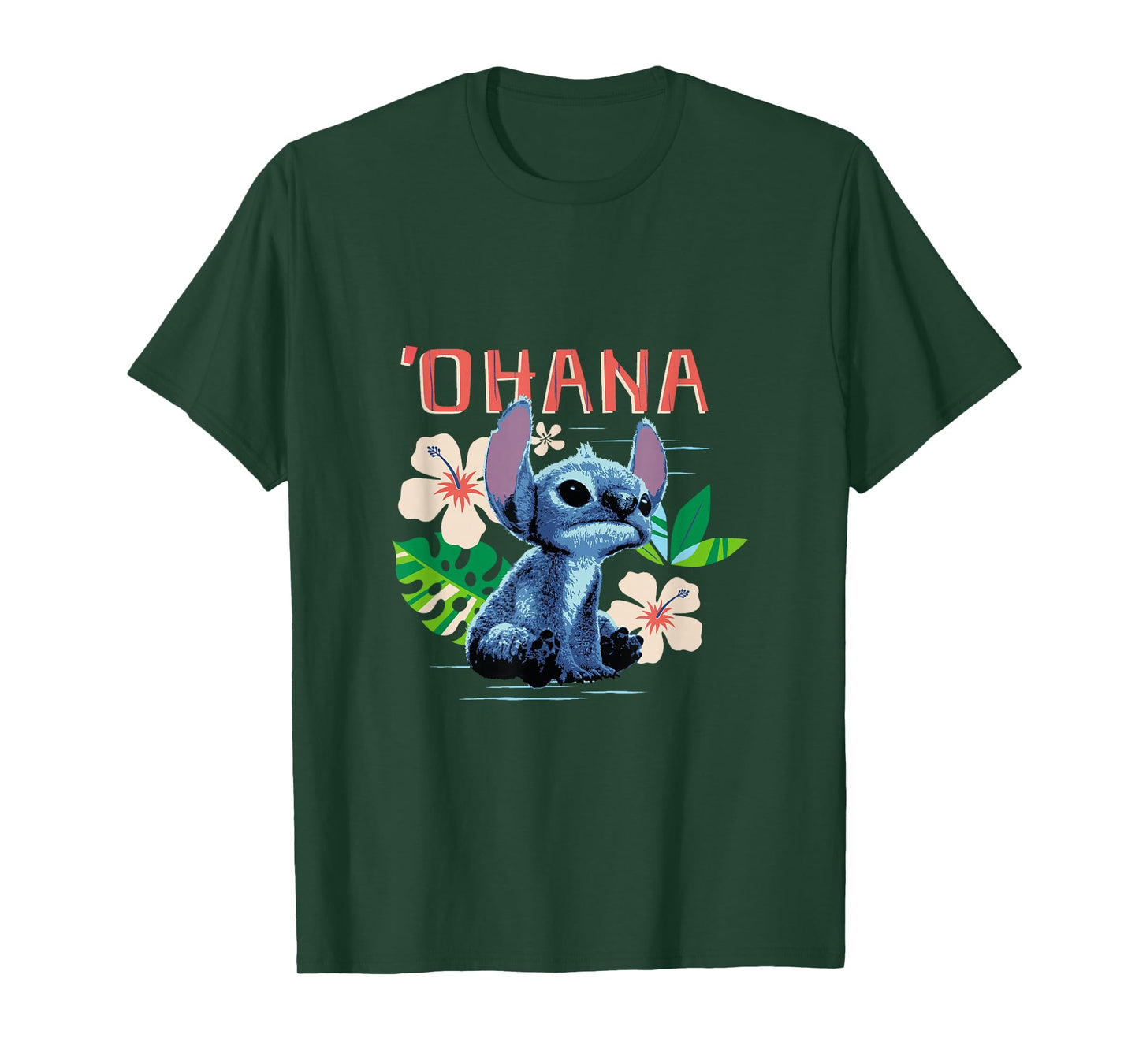 Disney Lilo & Stitch Ohana Sitting Stitch Cute Logo T-Shirt