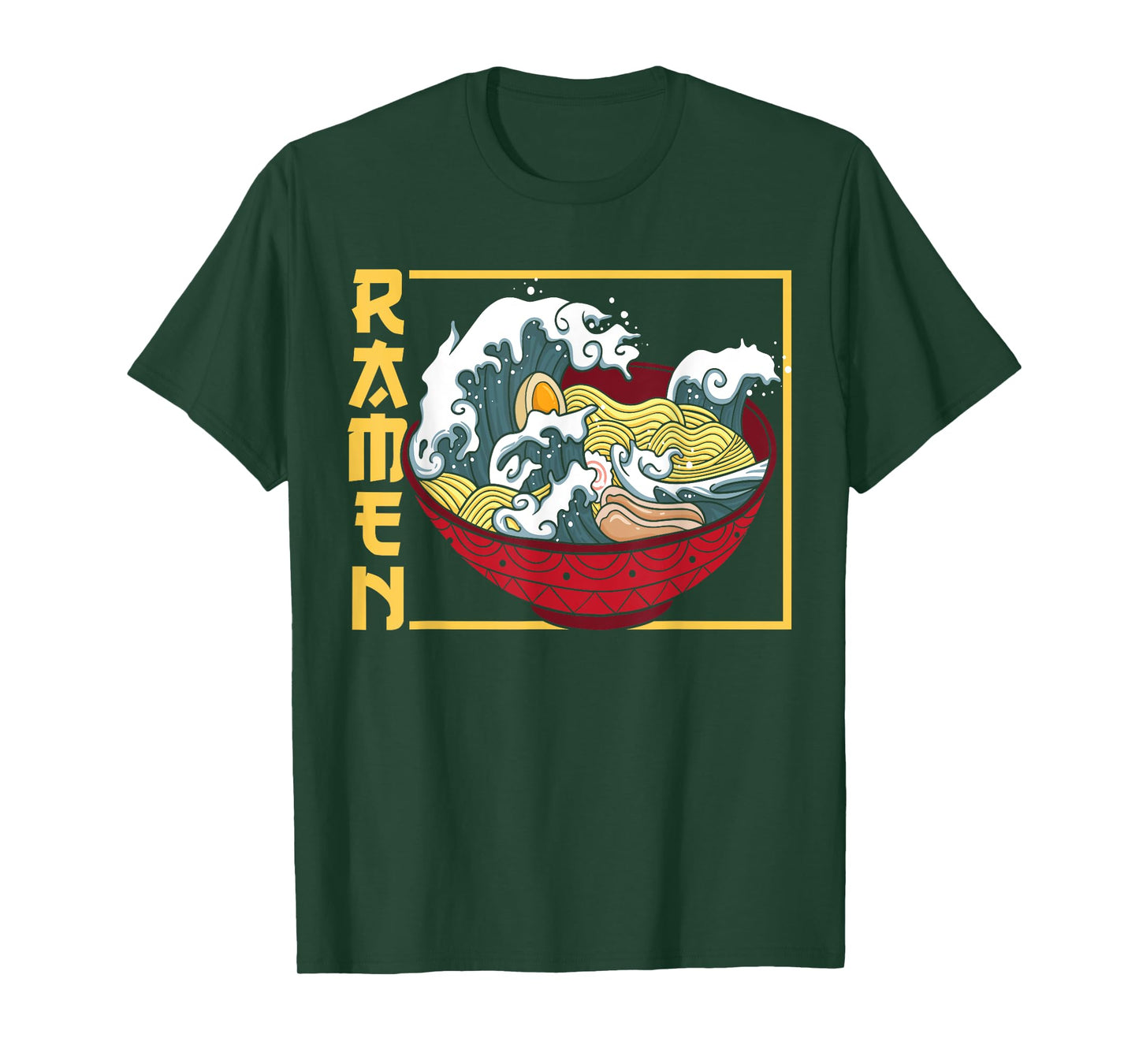 The Great Wave Off Kanagawa Ramen Eater Japanese Noodle Soup T-Shirt
