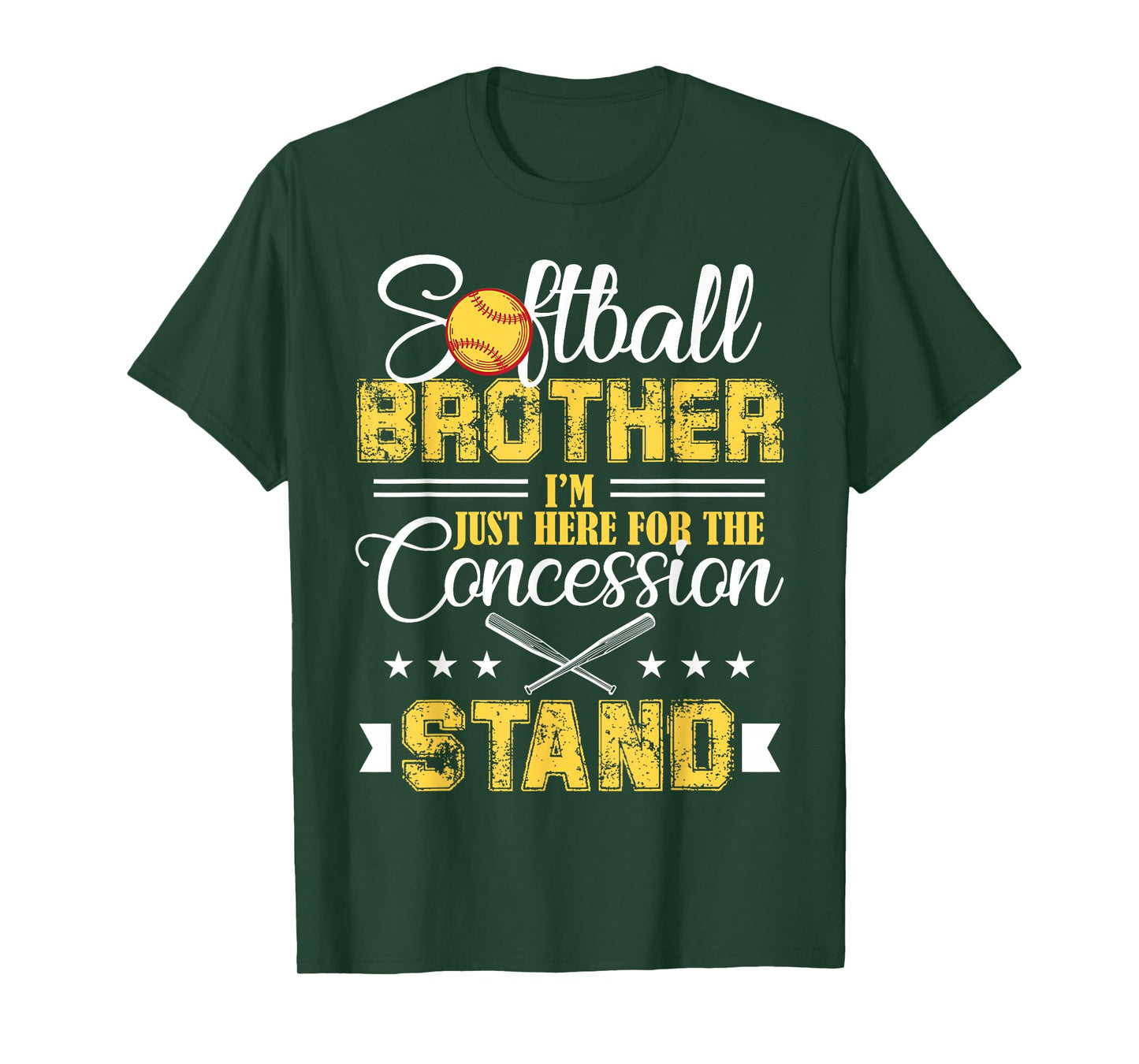 Softball Brother I'm Just Here For The Concession Stand T-Shirt