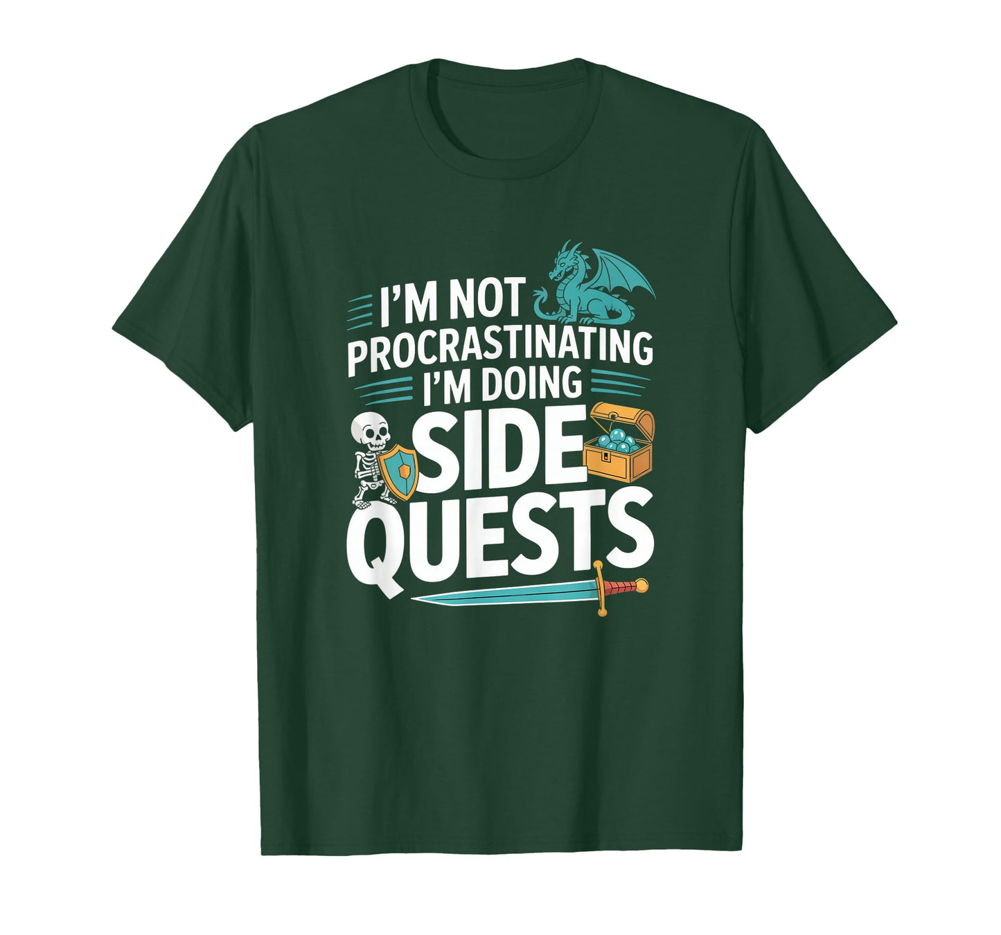 I'm Not Procrastinating I'm Doing Side Quests - RPG Gamer T-Shirt
