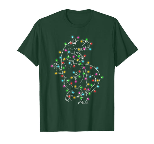 Dinosaur T-rex Tree Christmas Sweater Xmas Pet Dino Trex T-Shirt