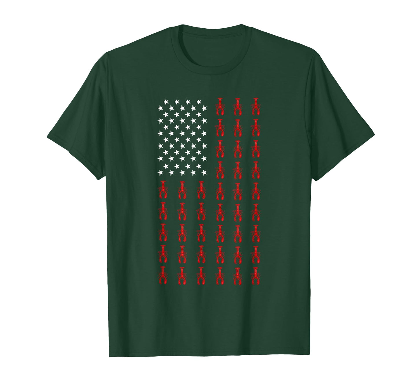 American Flag Lobster Food USA Patriotism Patriot Veteran T-Shirt