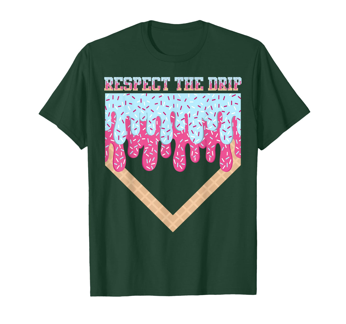 Baseball Drip Boys Home Plate Ice Cream sprinkles Sports Boy T-Shirt