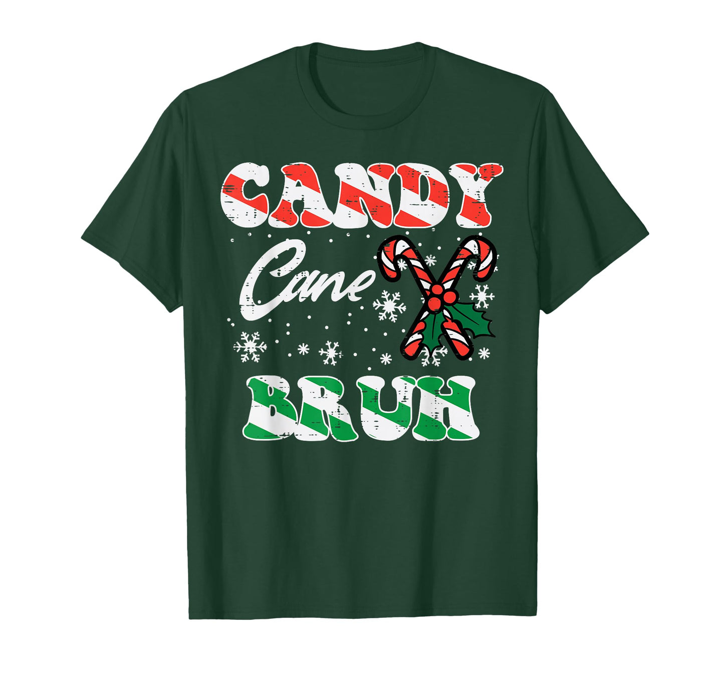 Christmas Candy Cane Bruh Xmas Meme Kids Toddlers Women Men T-Shirt