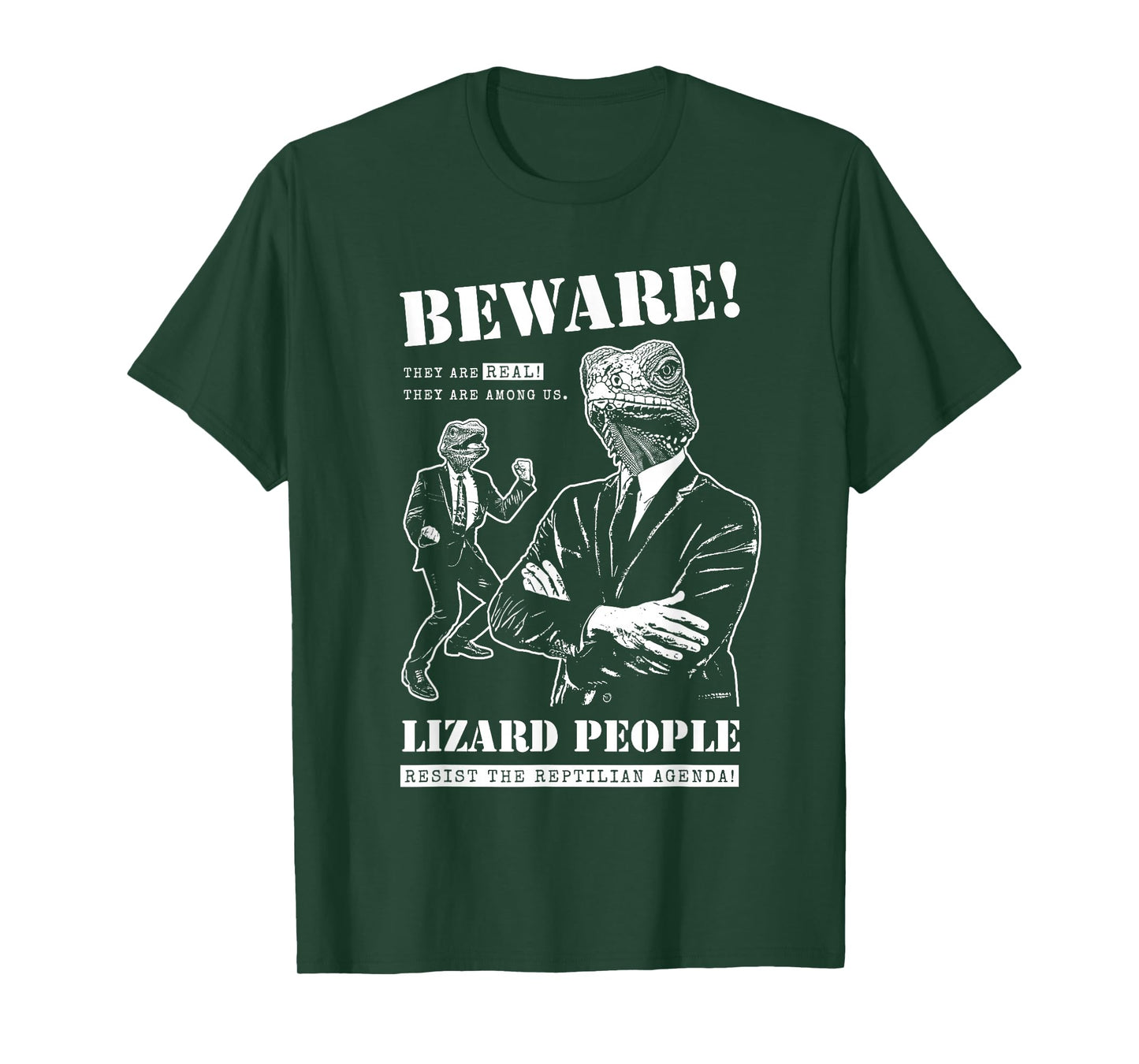 UFO Nerds Lizard People T-Shirt - Women, Sci-Fi & Fantasy Enthusiasts - Black - Small - Short Sleeve - T-Shirt