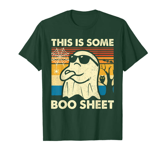 This is Some Boo Sheet Ghost Retro Funny Halloween Men Women T-Shirt