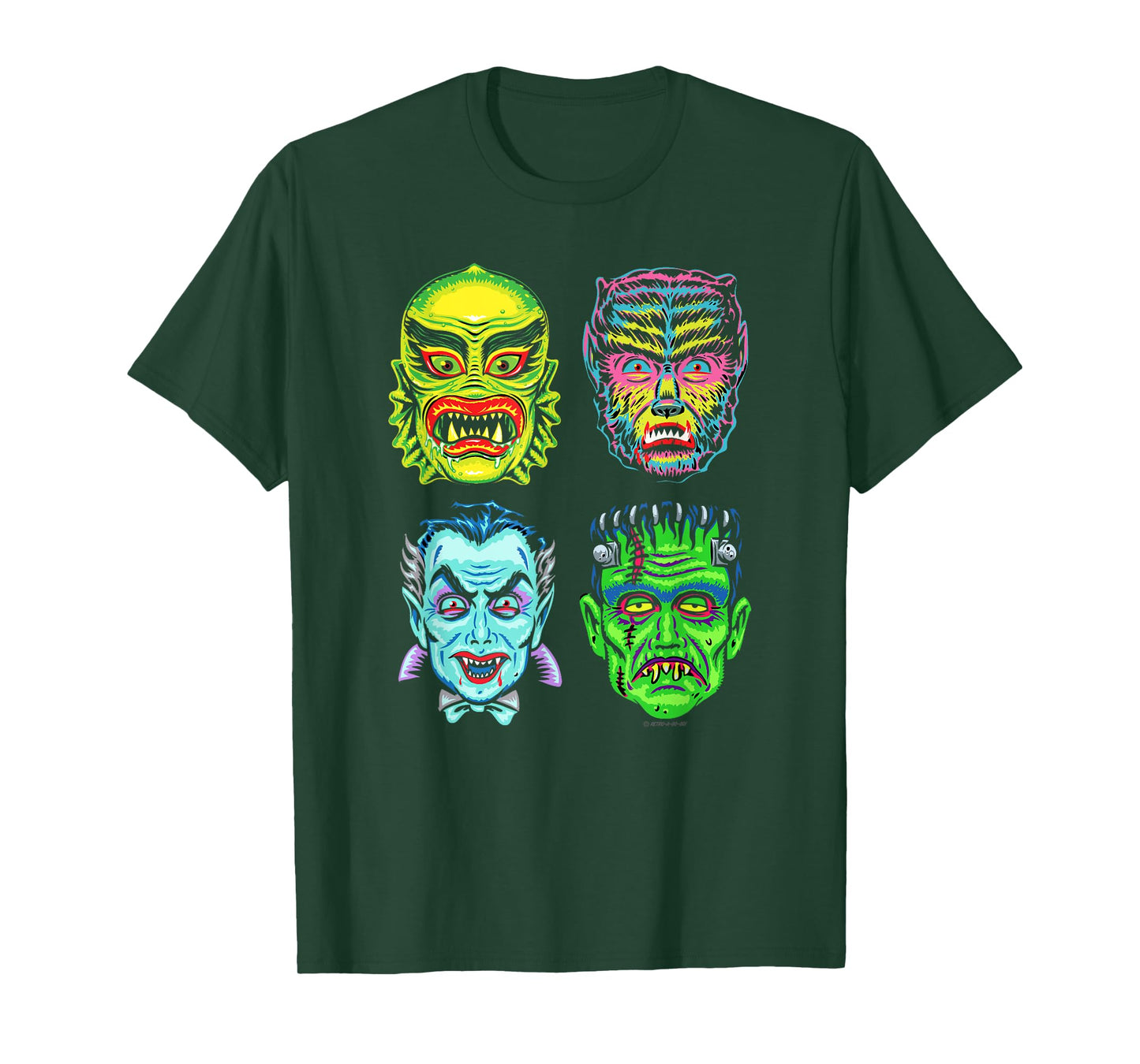 Retro Monster Horror Vampire Vintage Goon Face Retro-a-go-go T-Shirt