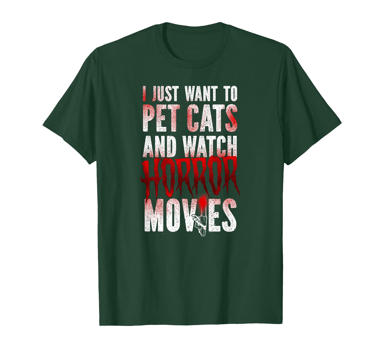 Scary Horror Movie I Just Want To Pet Cats And Watch T-Shirt