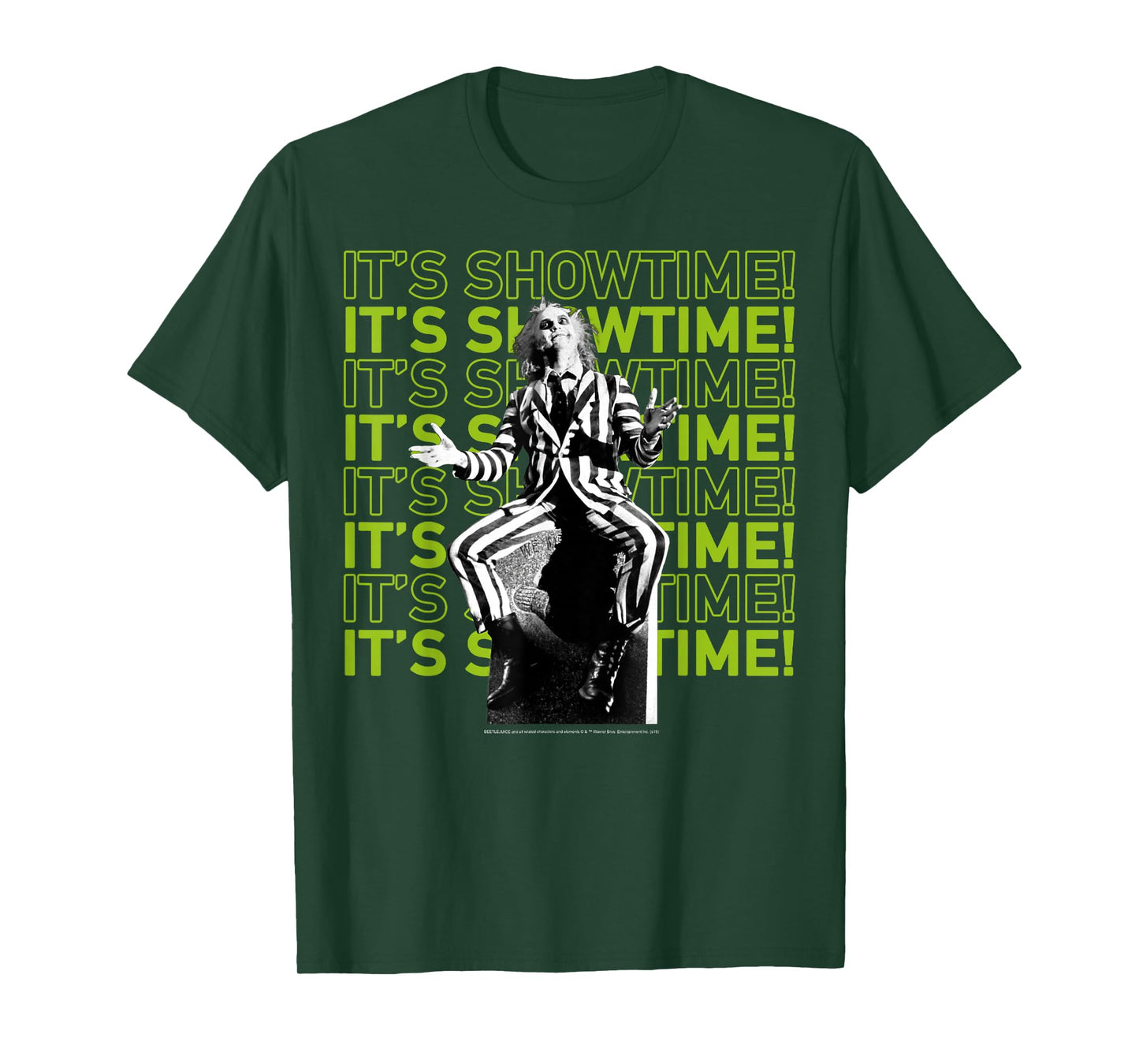 Beetlejuice It's Showtime Text Stack T-Shirt