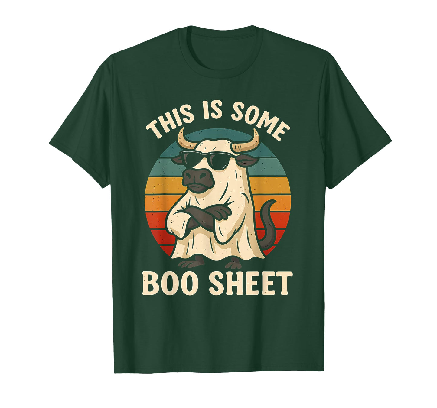 This is Boo Sheet Ghost Spooky Bull Halloween Costume T-Shirt