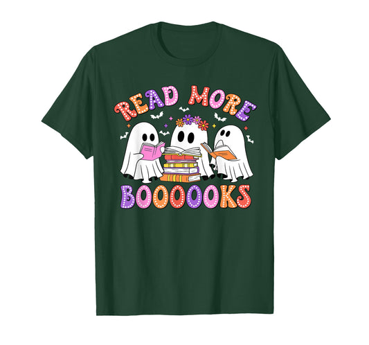 Trick Or Teach Read More Boooooks Teacher Ghost Halloween T-Shirt