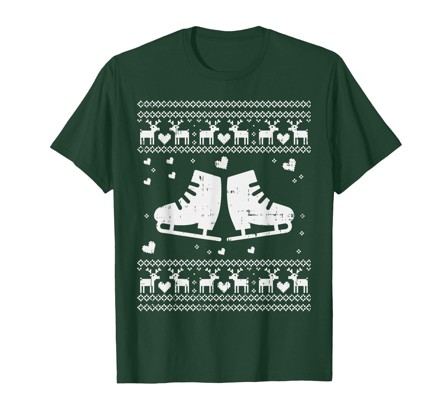Ugly Christmas Ice Skater Shirt Skate Skating Shoe Girl Gift T-Shirt