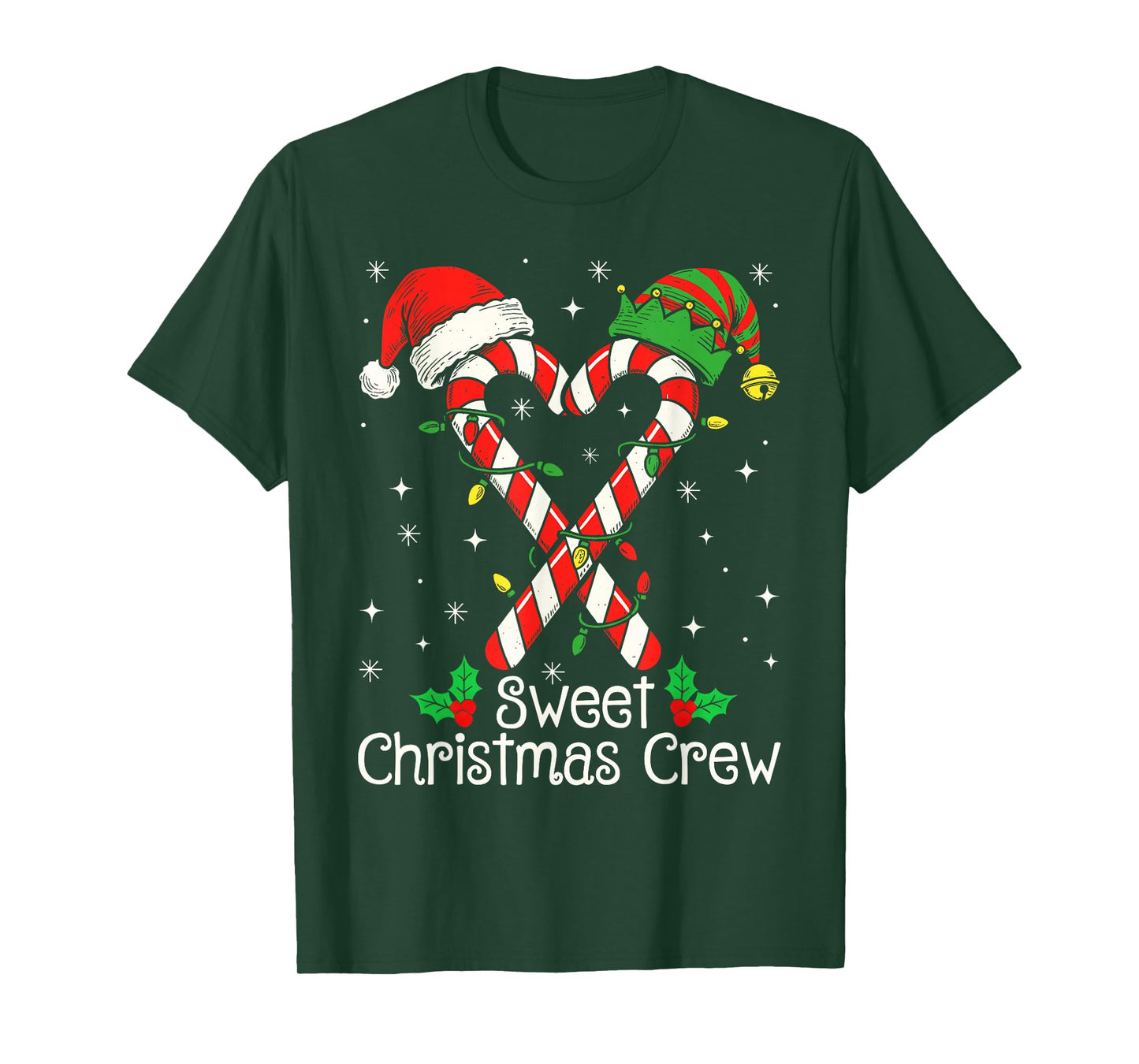 Family Christmas Pajama Candy Cane Christmas Kids Women Me T-Shirt