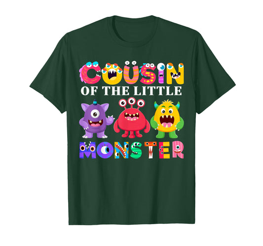 Cousin Of The Little Monster Birthday Party Family Monster T-Shirt